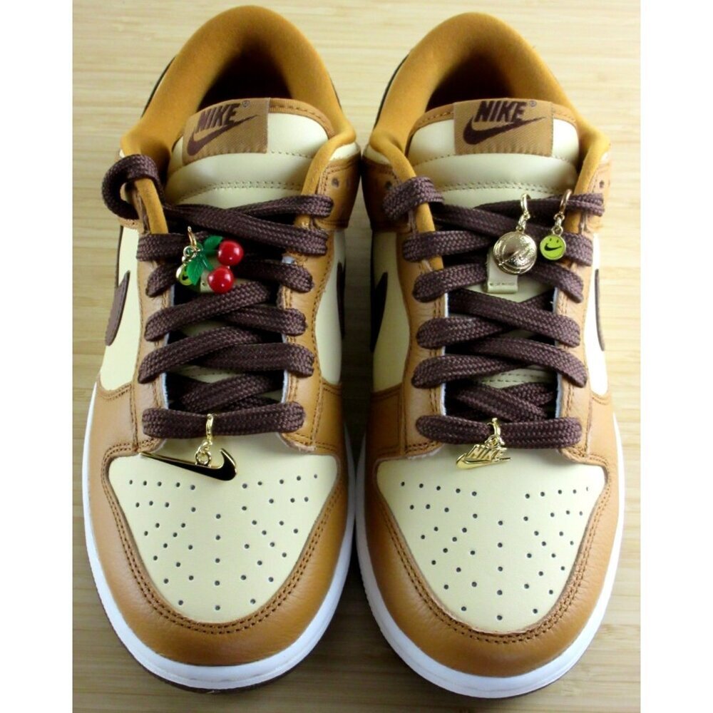Women's Nike Dunk Low SE Leather Shoes Desert Ochre Vanilla Brown Sizes NIB